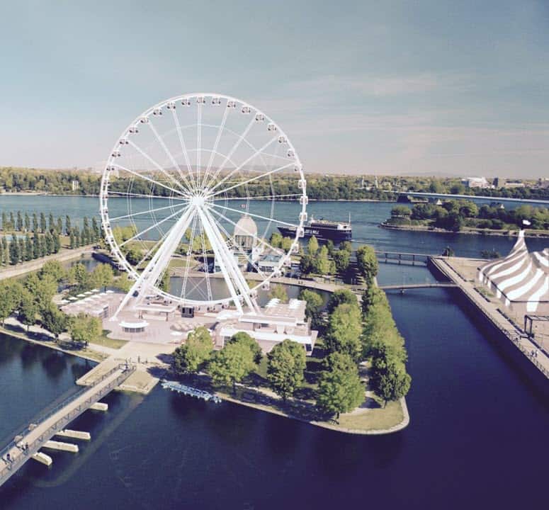 La grande roue près du Jardin Nelson - La plus belle terrasse du Vieux-Montréal